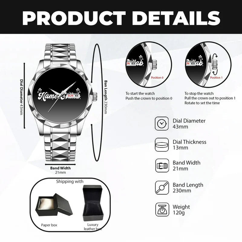 DAVI H79K-02 Engraved Watches Luxury Alloy-Men For Men Personalized