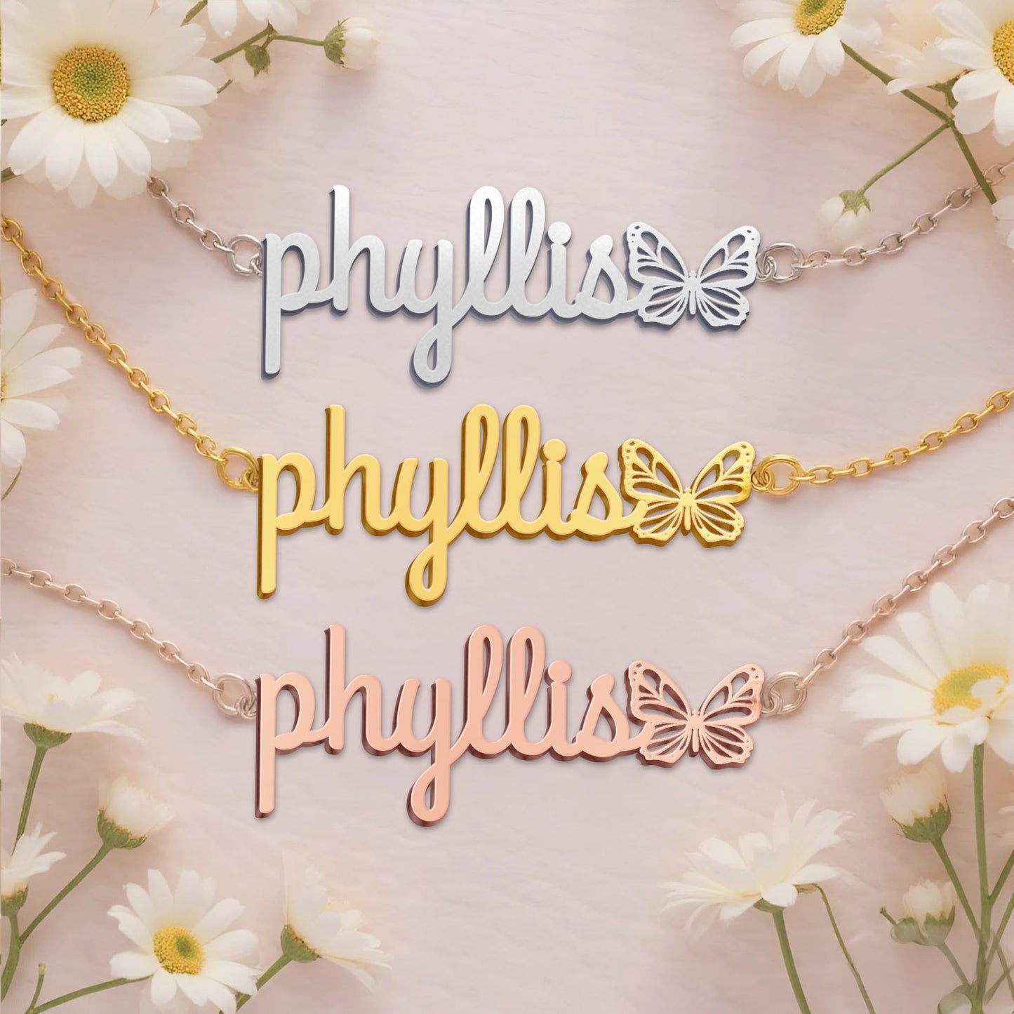 PHYLLIS TTL01 Personalized Name Necklace – Perfect Gift