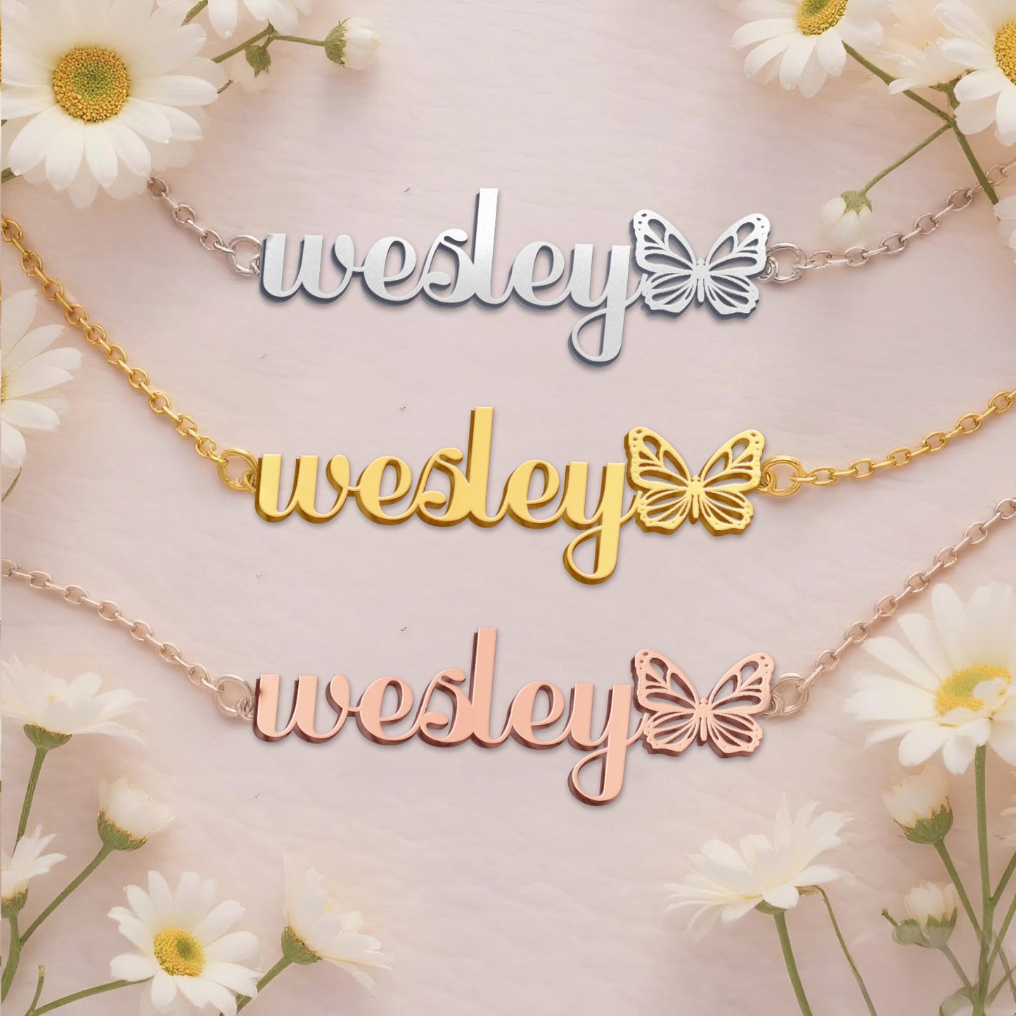 WESLEY TTX22 Personalized Name Necklace – Perfect Gift