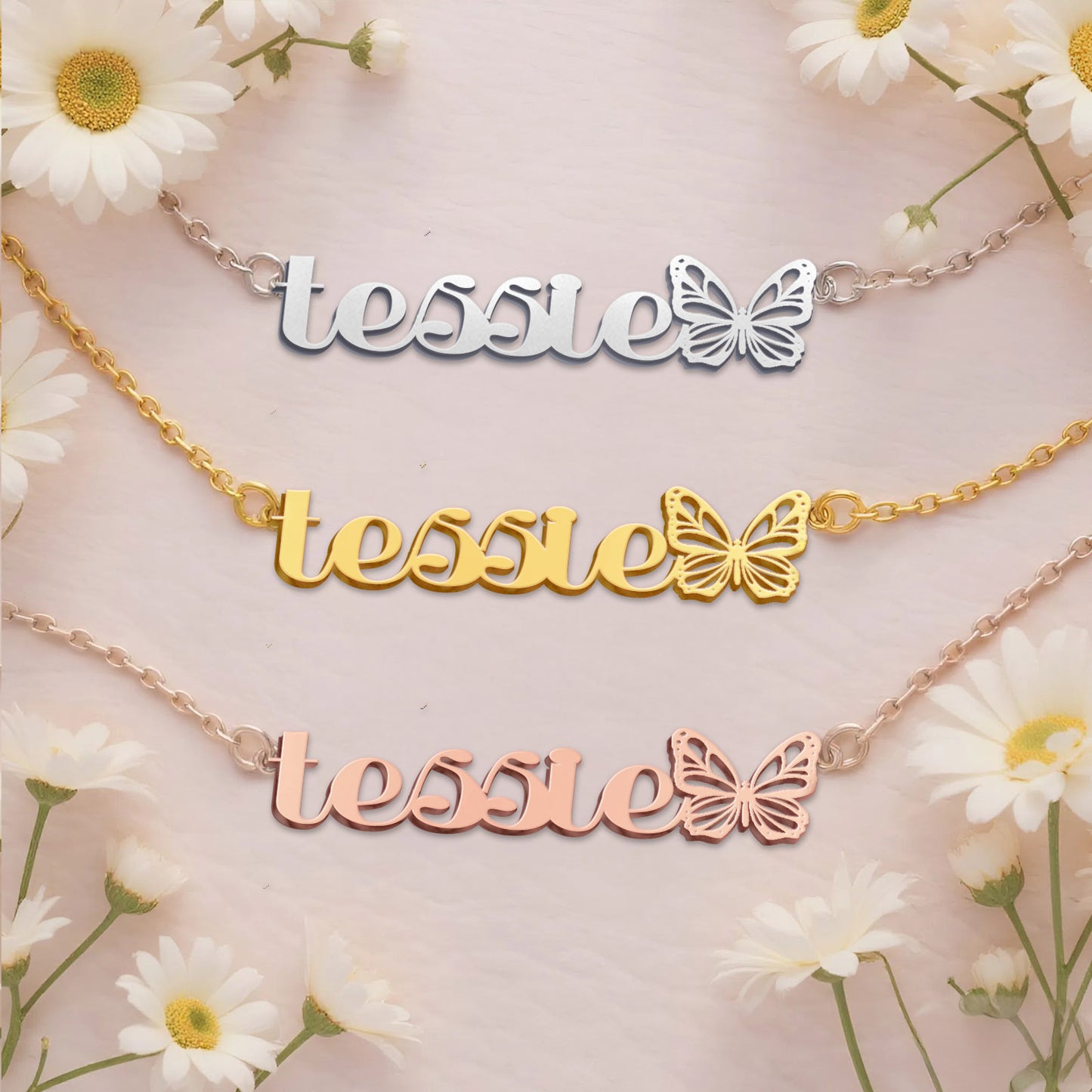 TESSIE TTX22 Personalized Name Necklace – Perfect Gift