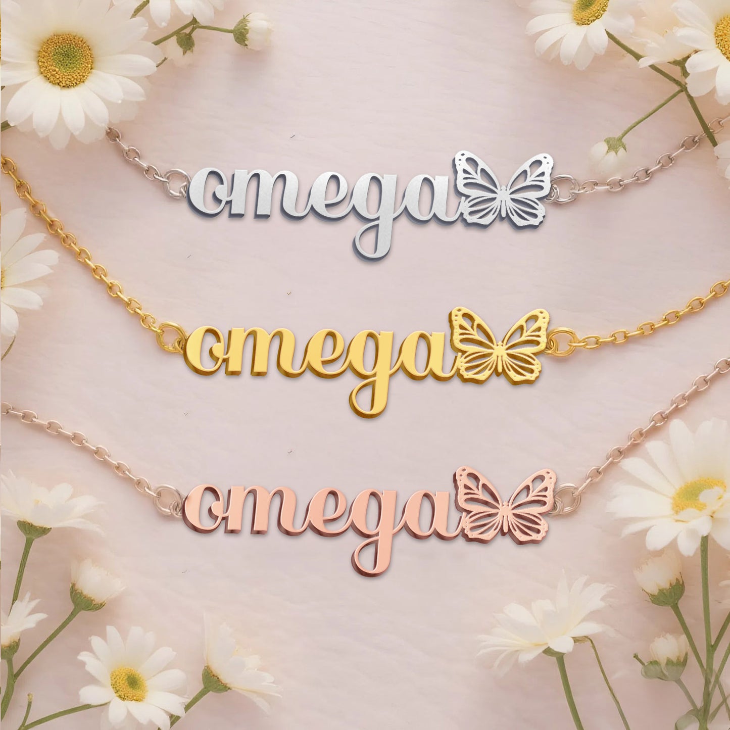 OMEGA TTX22 Personalized Name Necklace – Perfect Gift