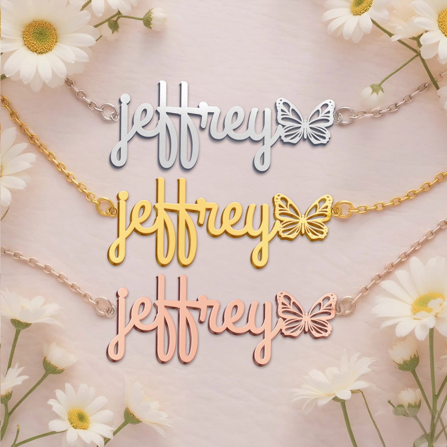 JEFFREY TTL01 Personalized Name Necklace – Perfect Gift