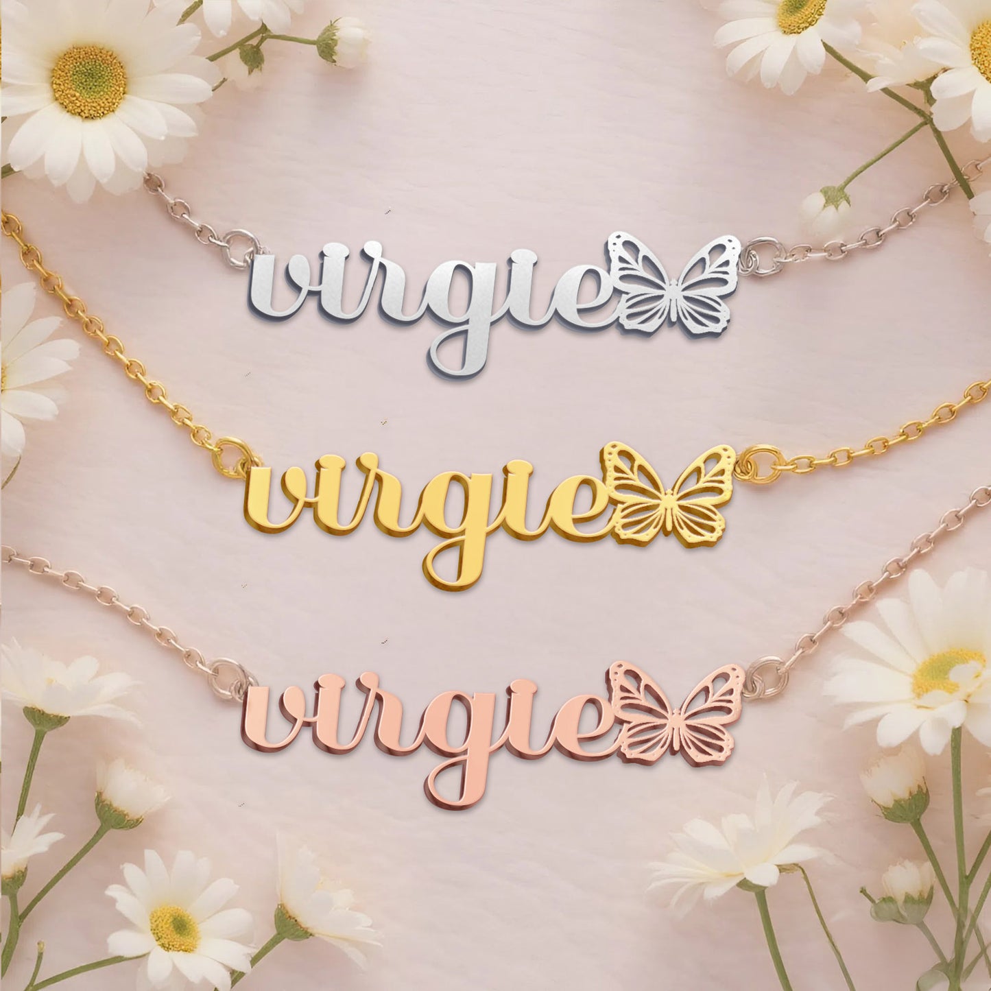 VIRGIE TTX22 Personalized Name Necklace – Perfect Gift