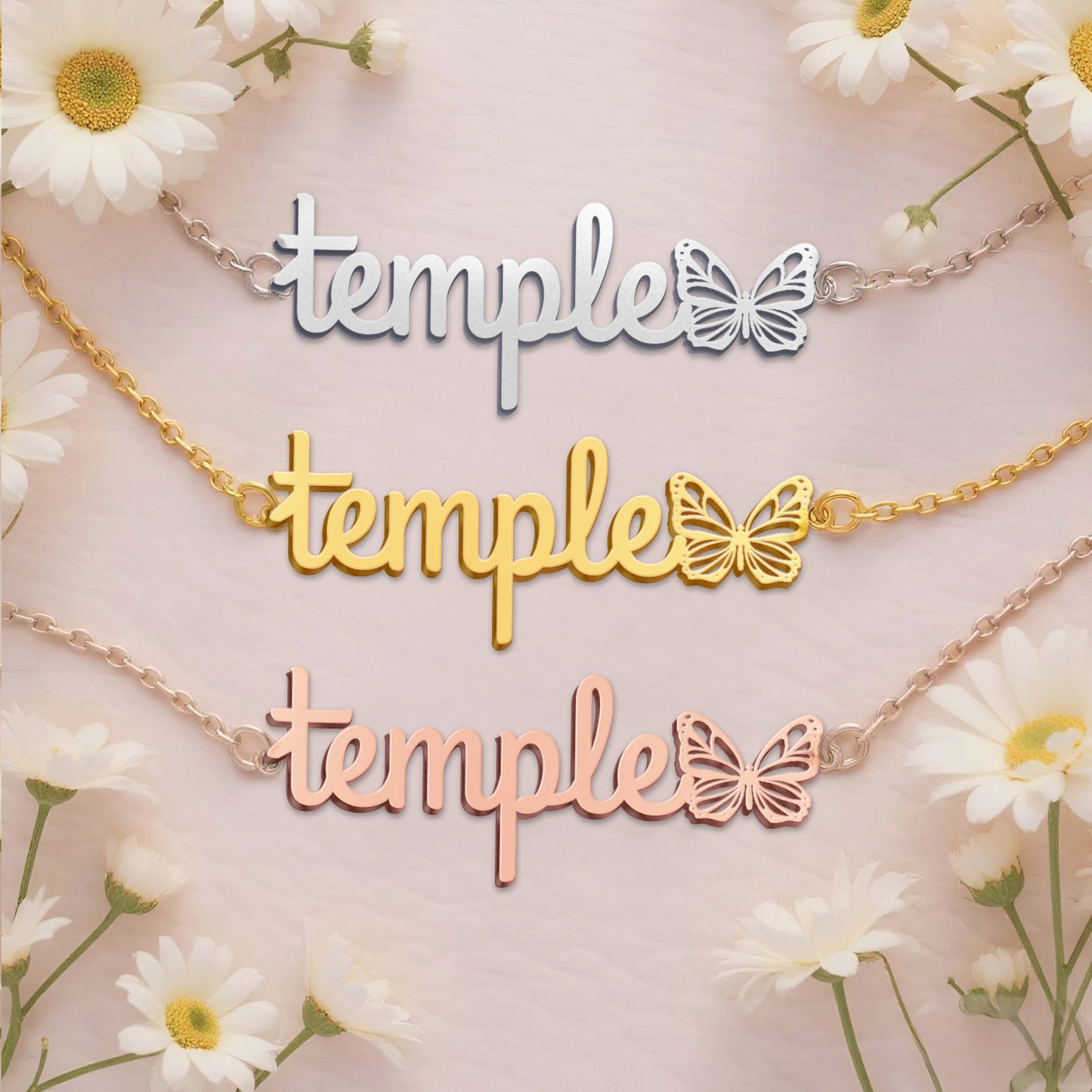TEMPLE TTL01 Personalized Name Necklace – Perfect Gift