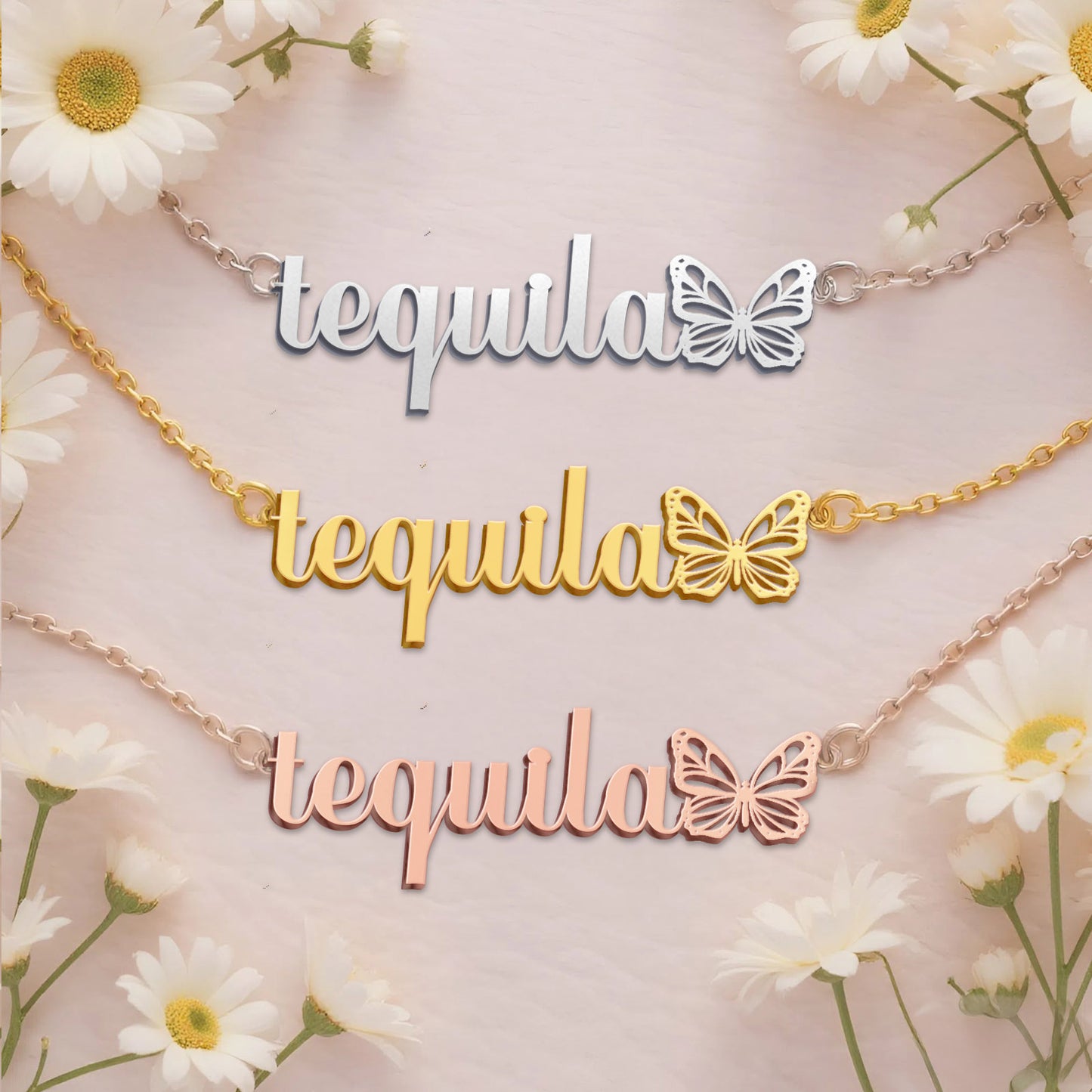 TEQUILA TTX22 Personalized Name Necklace – Perfect Gift