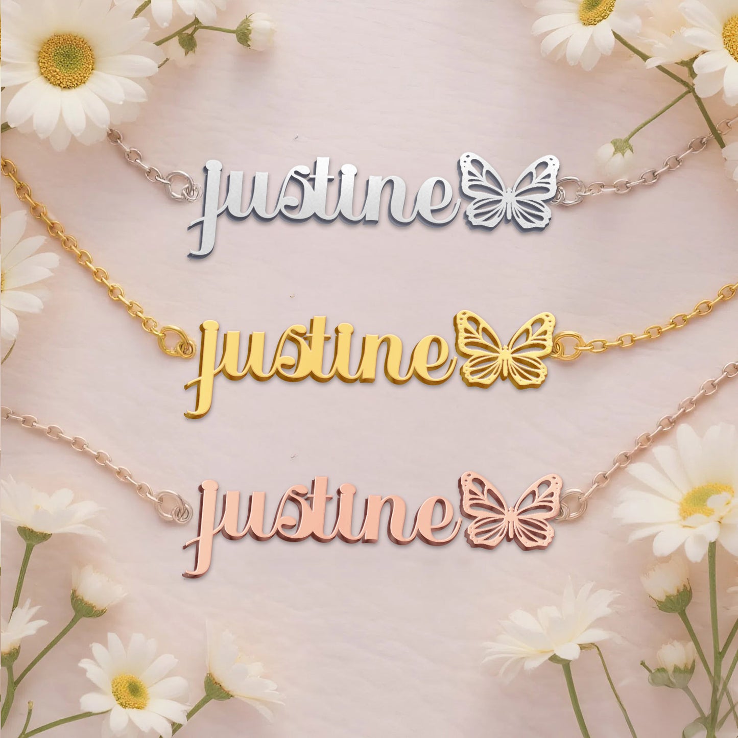 JUSTINE TTX22 Personalized Name Necklace – Perfect Gift