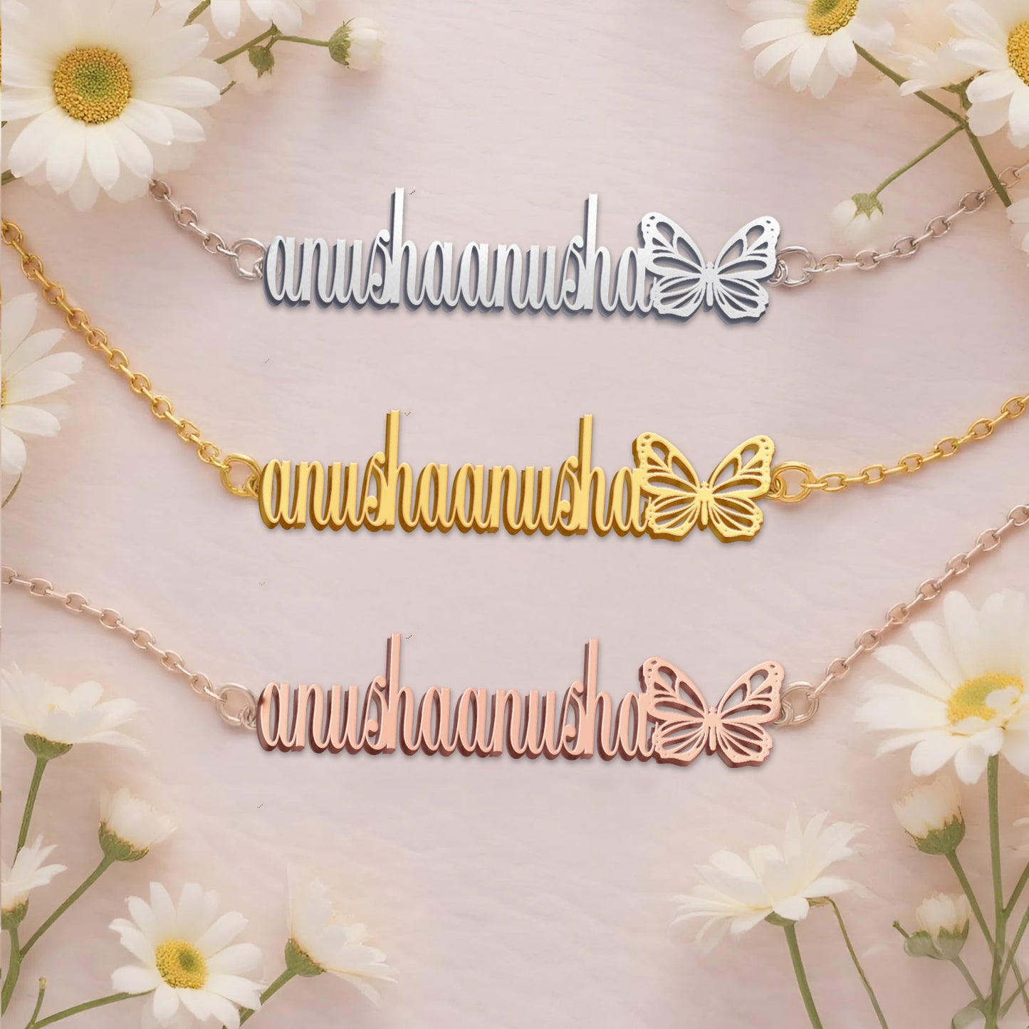 ANUSHAANUSHA TTX22 Personalized Name Necklace – Perfect Gift