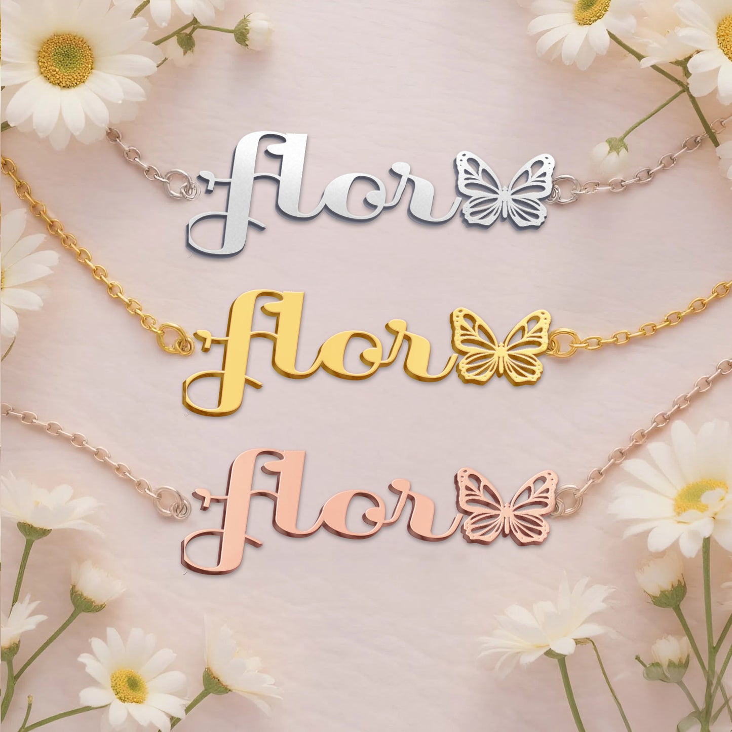 FLOR TTX22 Personalized Name Necklace – Perfect Gift