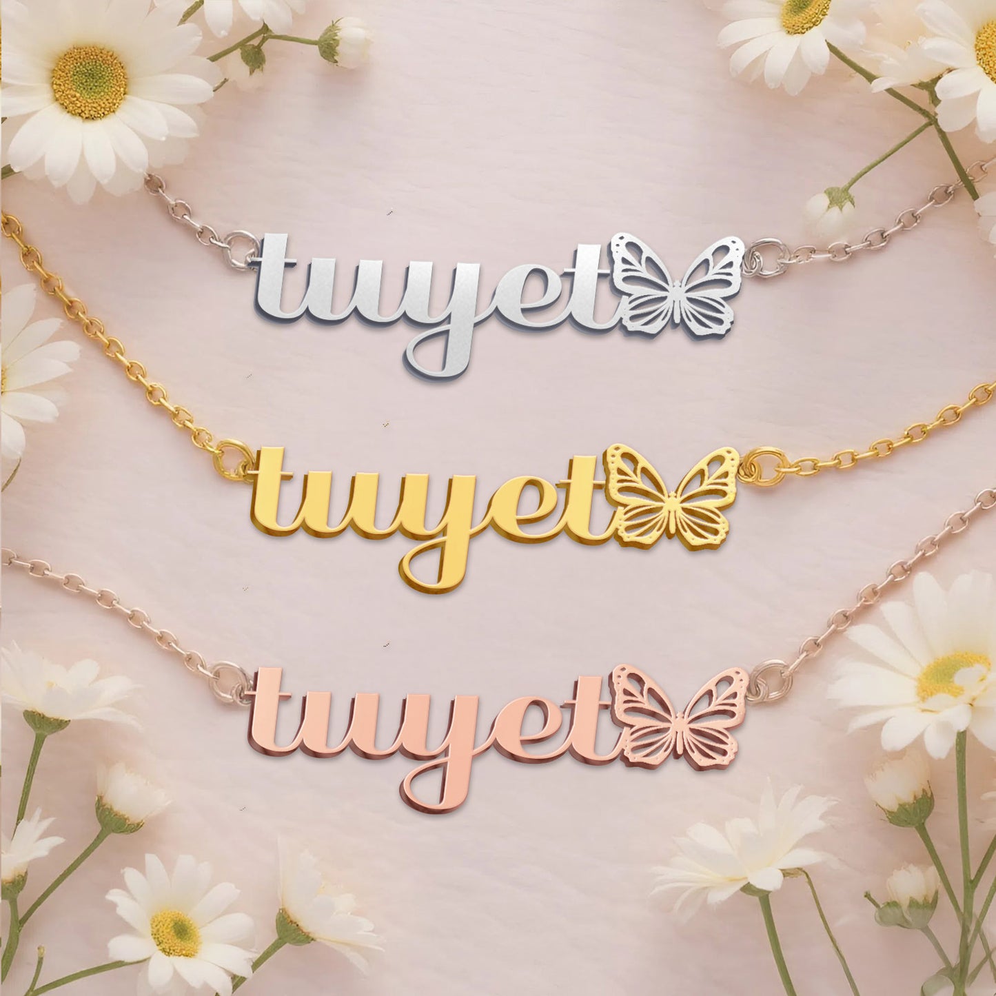 TUYET TTX22 Personalized Name Necklace – Perfect Gift