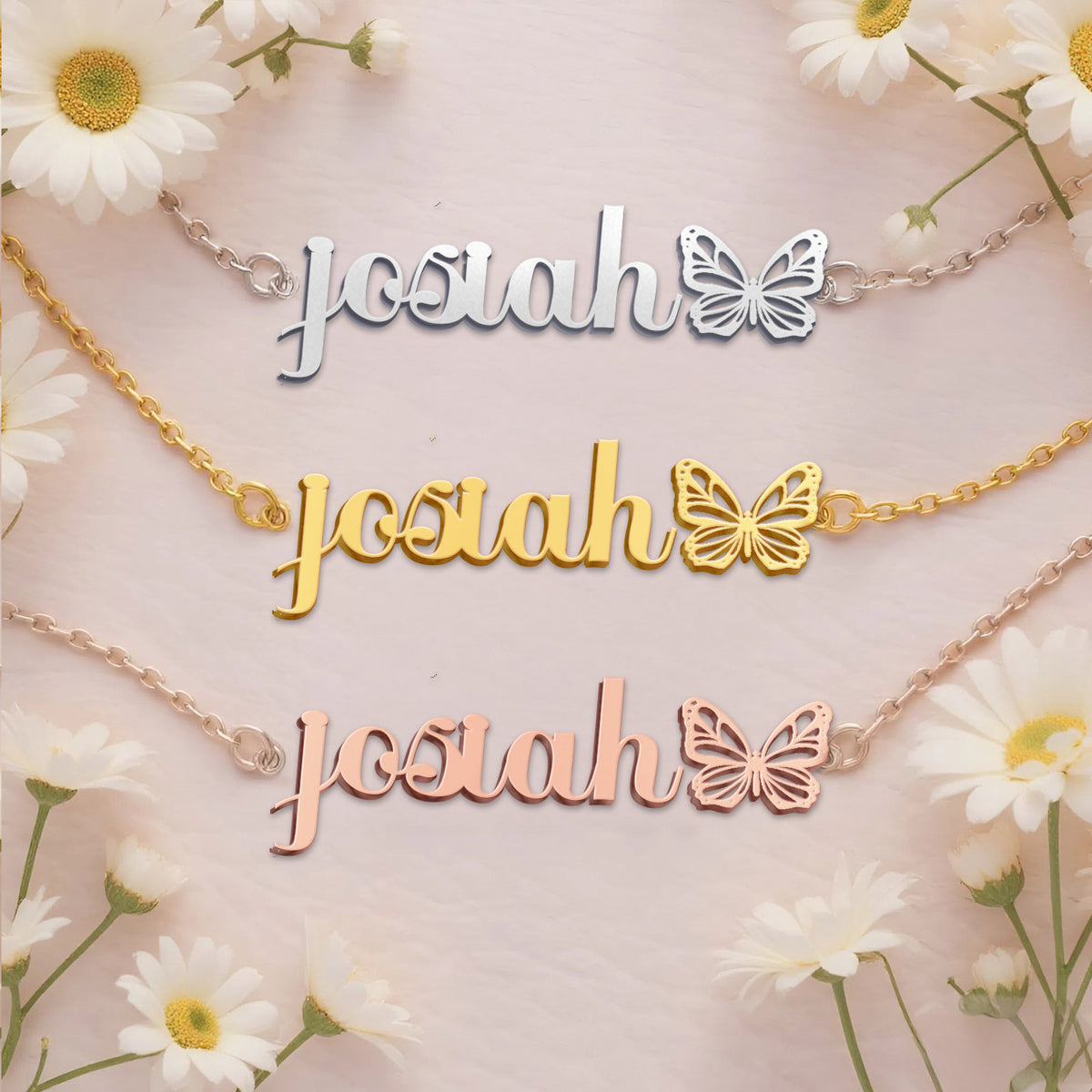 JOSIAH TTX22 Personalized Name Necklace – Perfect Gift