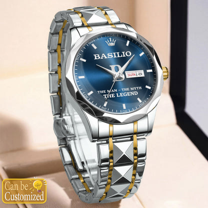 BASILIO H79K-03 Engraved Watches Luxury Alloy-Men For Men Personalized