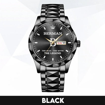 BERMAN H79K-01 Engraved Watches Luxury Alloy-Men For Men Personalized