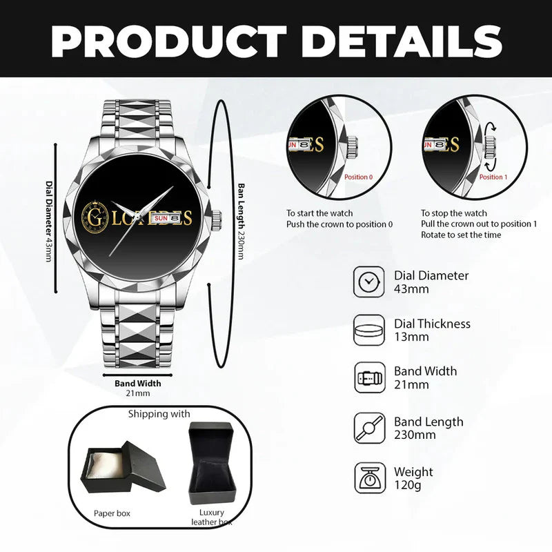 RICKARD H79K-04 Engraved Watches Luxury Alloy-Men For Men Personalized