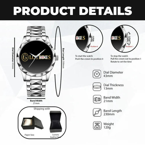 MONSE H79K-04 Engraved Watches Luxury Alloy-Men For Men Personalized