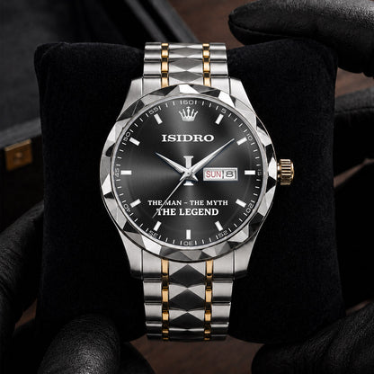 ISIDRO H79K-01 Engraved Watches Luxury Alloy-Men For Men Personalized