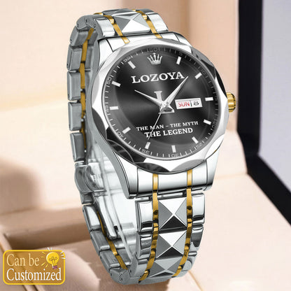 LOZOYA H79K-01 Engraved Watches Luxury Alloy-Men For Men Personalized