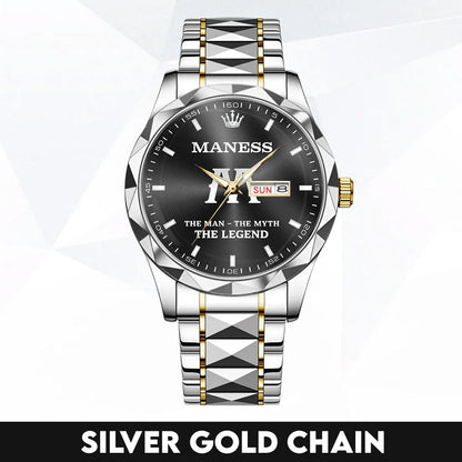 MANESS H79K-01 Engraved Watches Luxury Alloy-Men For Men Personalized