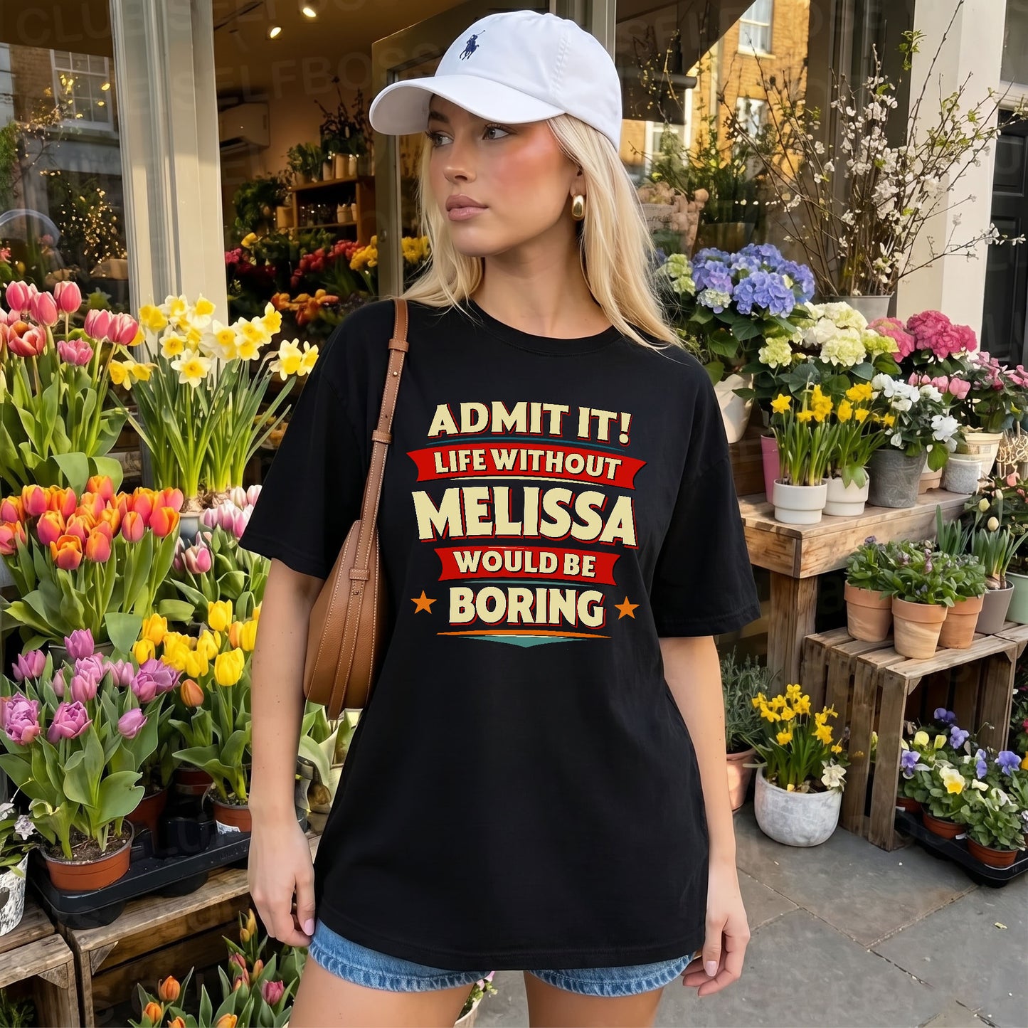 MELISSA HH88-K2-106–Personalized Funny Quote Apparel “Life Without NAME Would Be Boring”