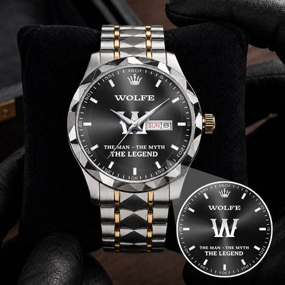 WOLFE H79K-01 Engraved Watches Luxury Alloy-Men For Men Personalized