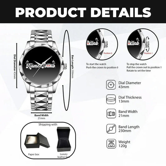TRUDEAU H79K-01 Engraved Watches Luxury Alloy-Men For Men Personalized