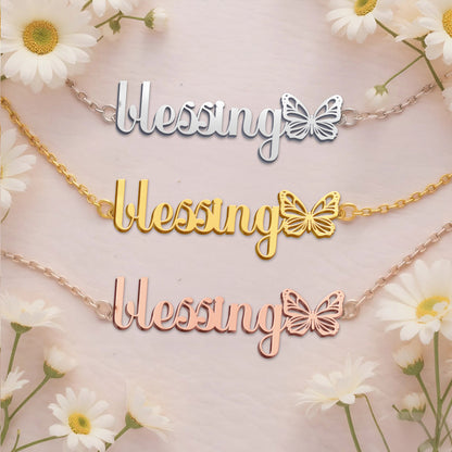 BLESSING  TTX22 Personalized Name Necklace – Perfect Gift
