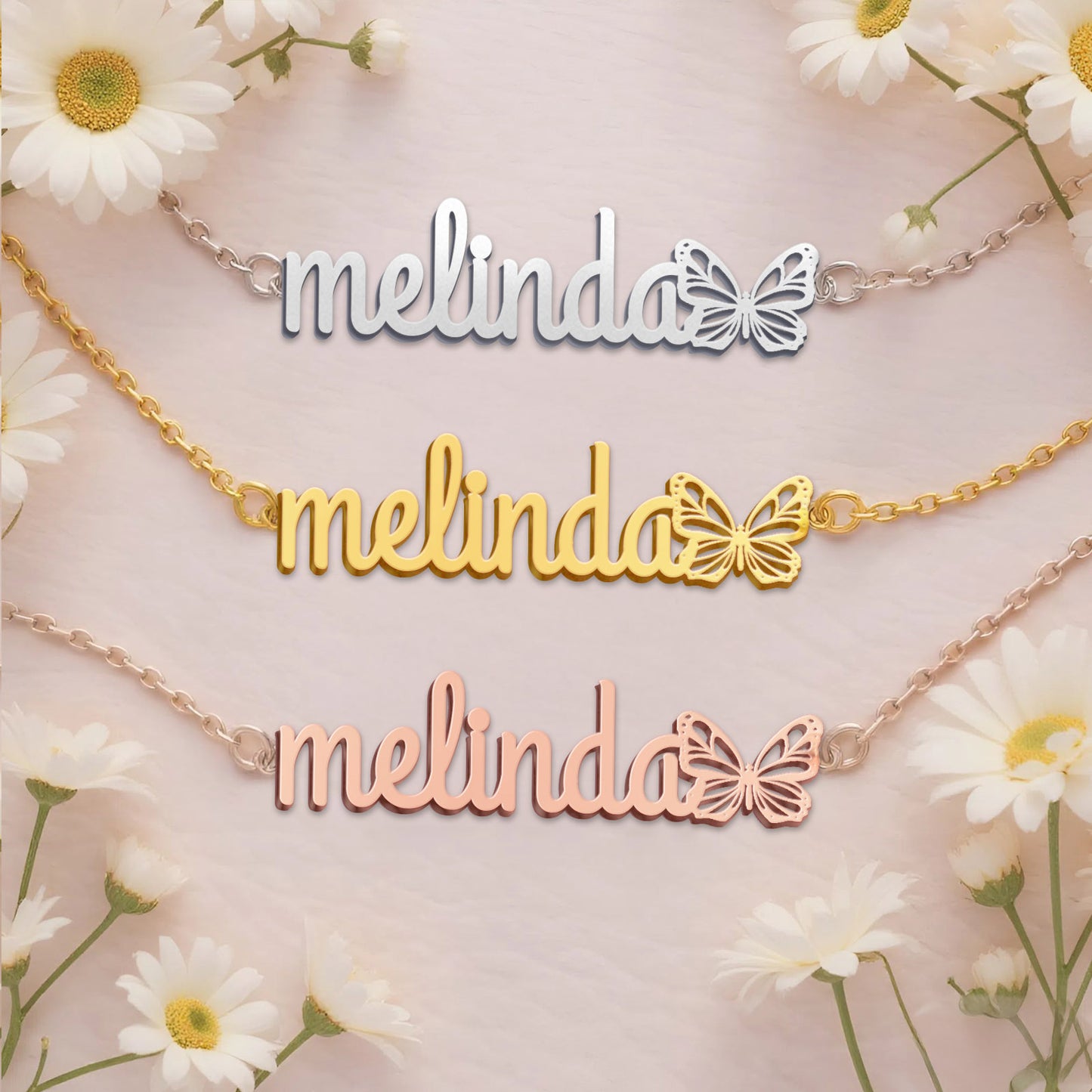MELINDA  TTL01 Personalized Name Necklace – Perfect Gift
