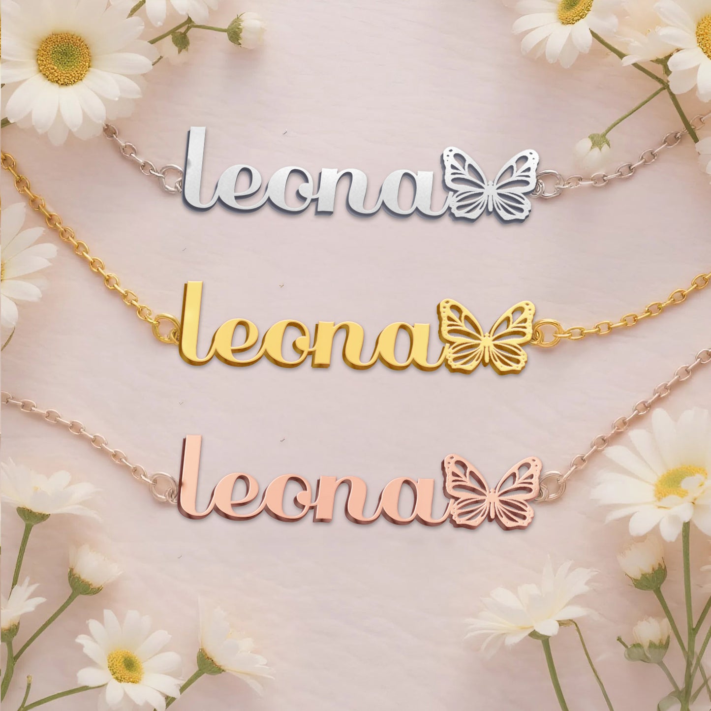 LEONA  TTX22 Personalized Name Necklace – Perfect Gift