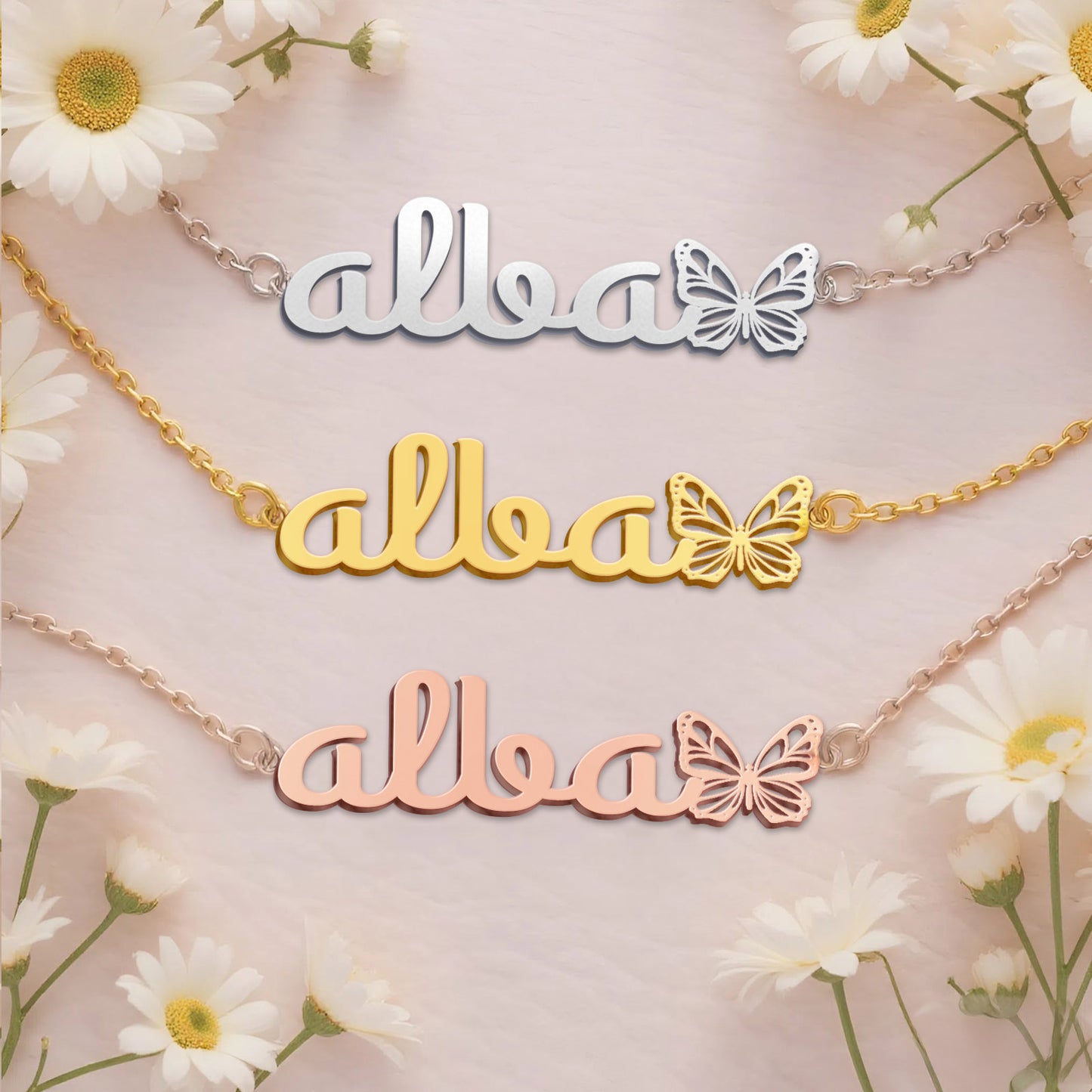 ALBA  TTL01 Personalized Name Necklace – Perfect Gift