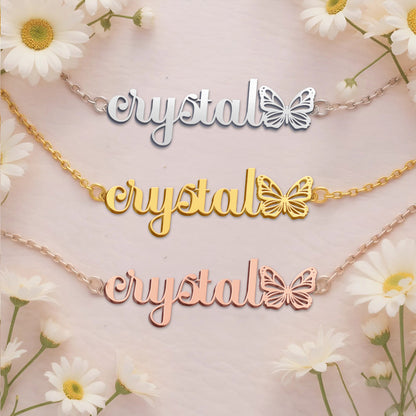 CRYSTAL  TTX22 Personalized Name Necklace – Perfect Gift