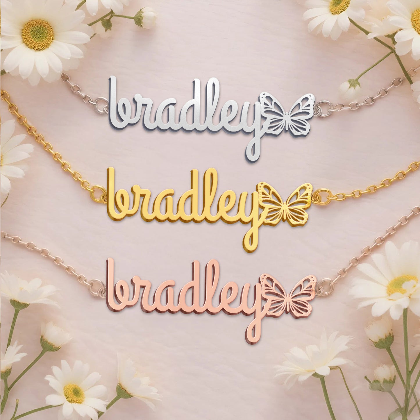 BRADLEY  TTL01 Personalized Name Necklace – Perfect Gift