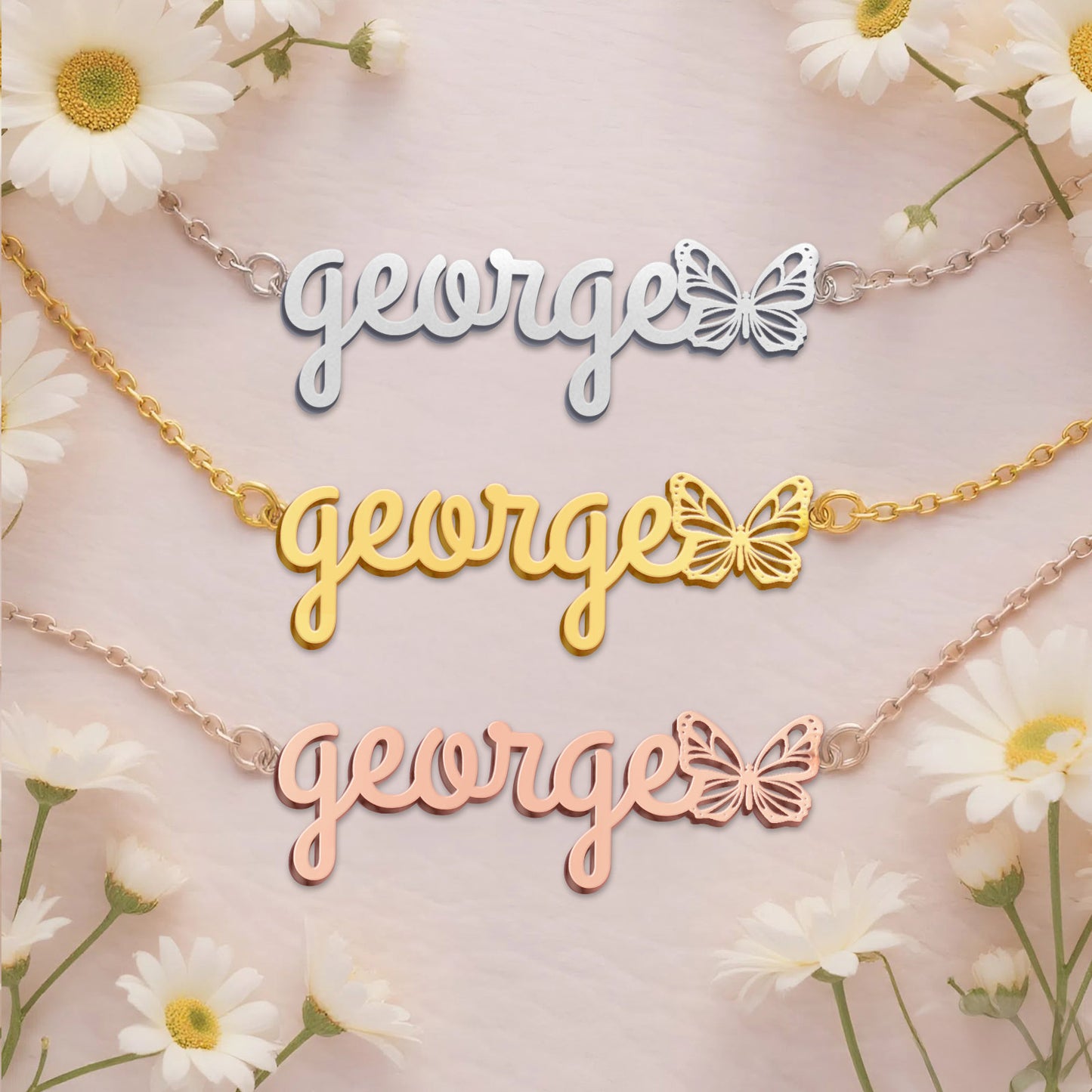 GEORGE  TTL01 Personalized Name Necklace – Perfect Gift
