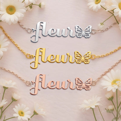 FLEUR  TTX22 Personalized Name Necklace – Perfect Gift
