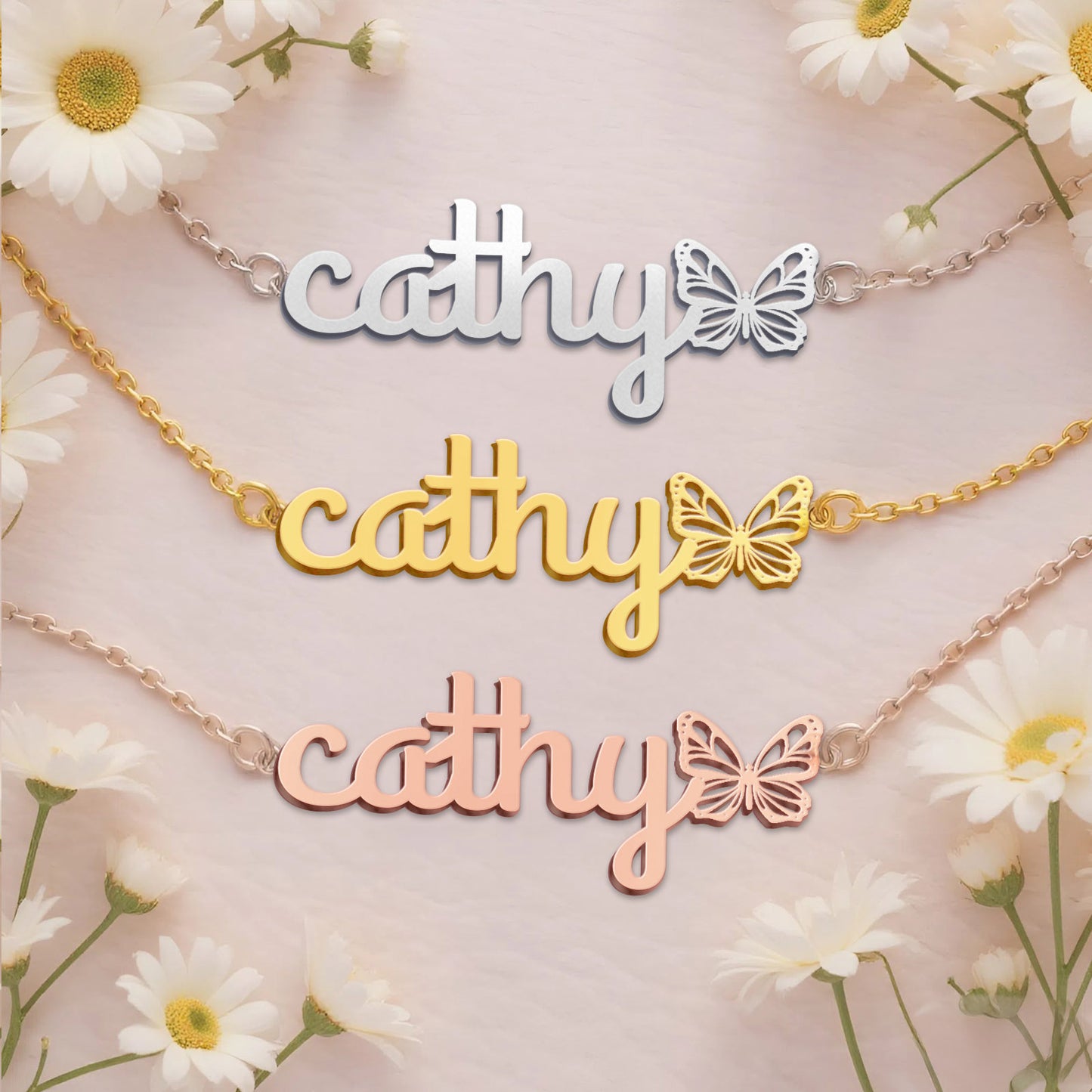 CATHY  TTL01 Personalized Name Necklace – Perfect Gift