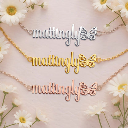 MATTINGLY  TTX22 Personalized Name Necklace – Perfect Gift