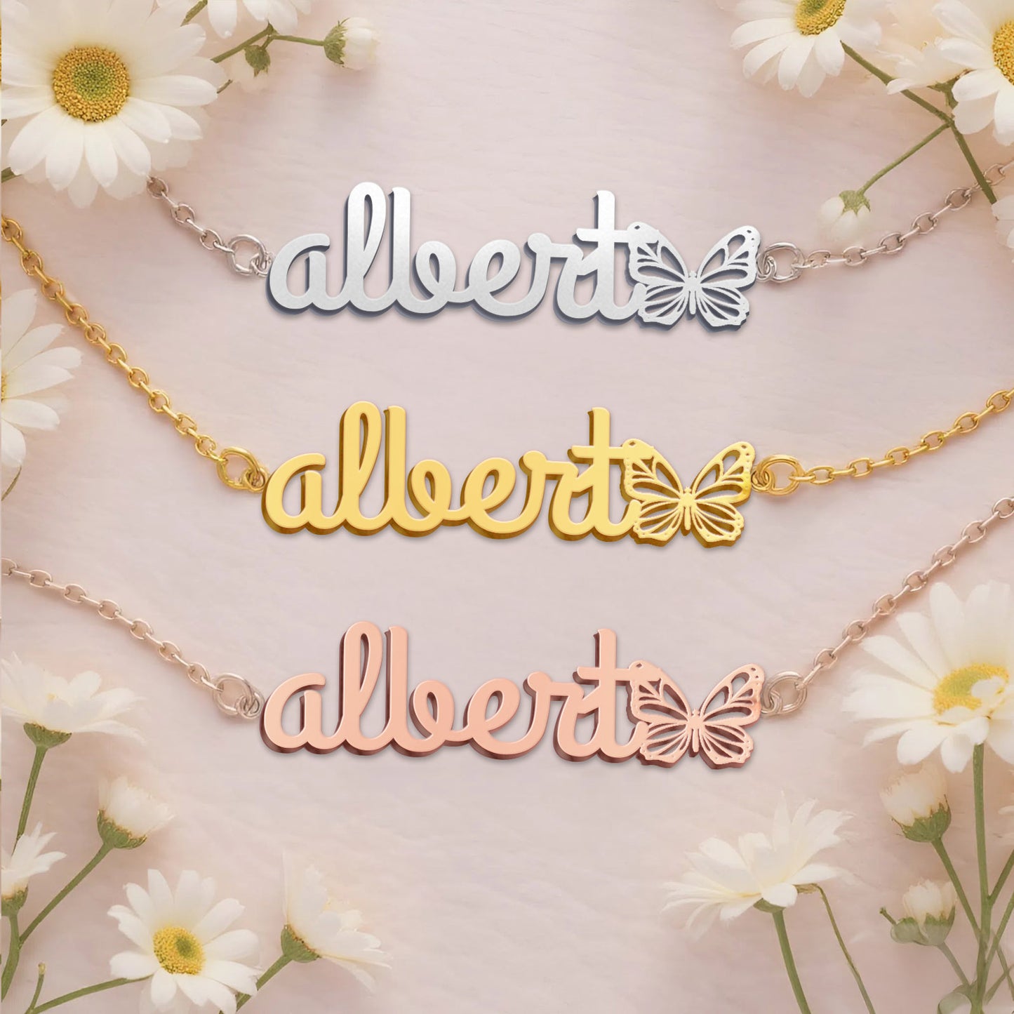 ALBERT  TTL01 Personalized Name Necklace – Perfect Gift