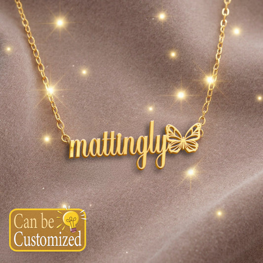 MATTINGLY  TTX22 Personalized Name Necklace – Perfect Gift