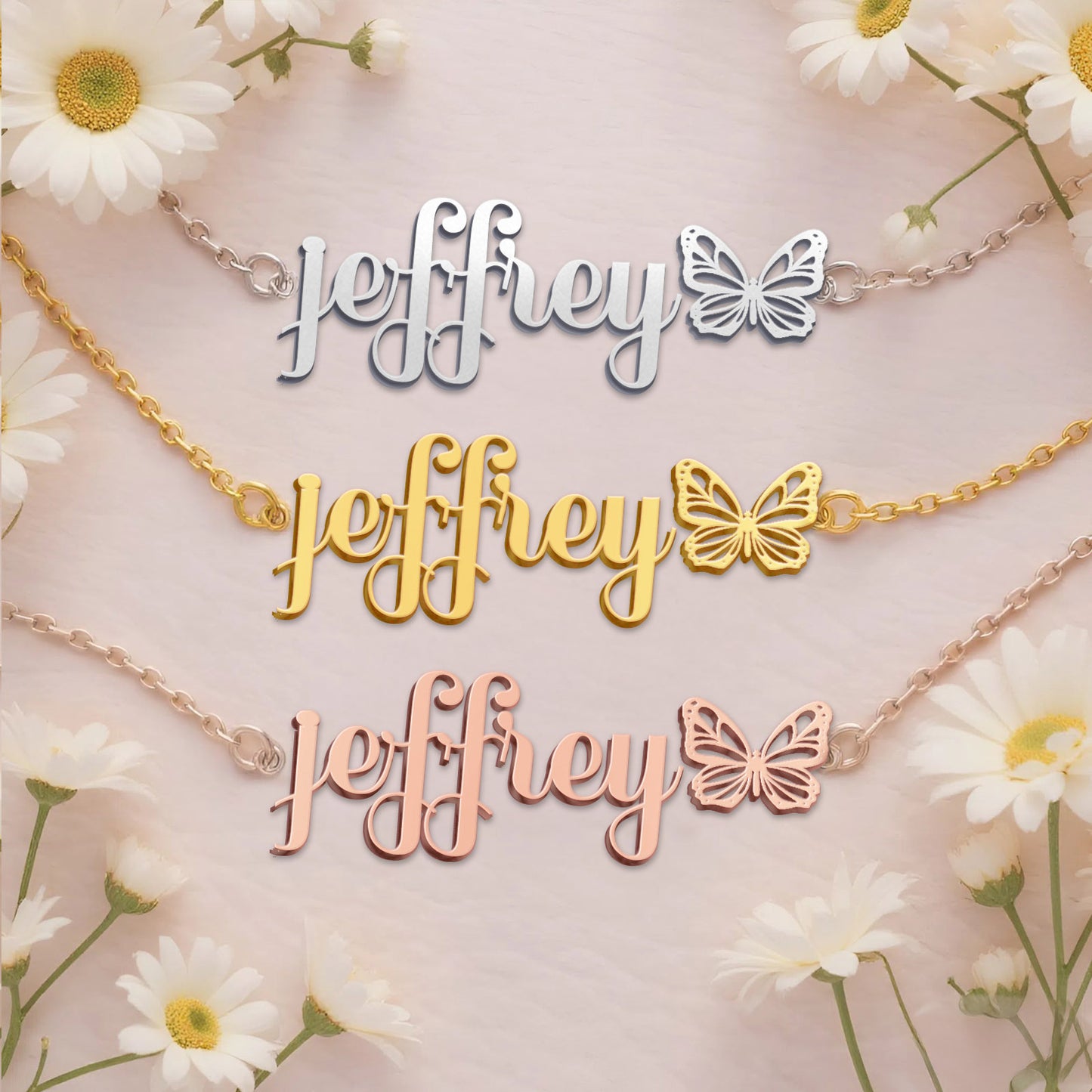 JEFFREY  TTX22 Personalized Name Necklace – Perfect Gift