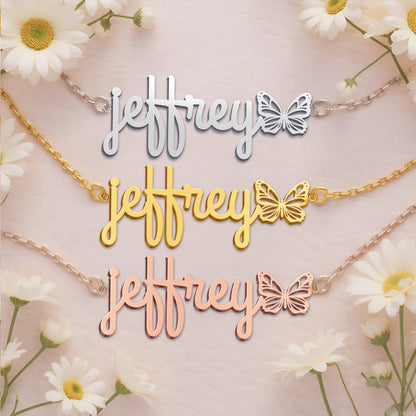 JEFFREY  TTL01 Personalized Name Necklace – Perfect Gift