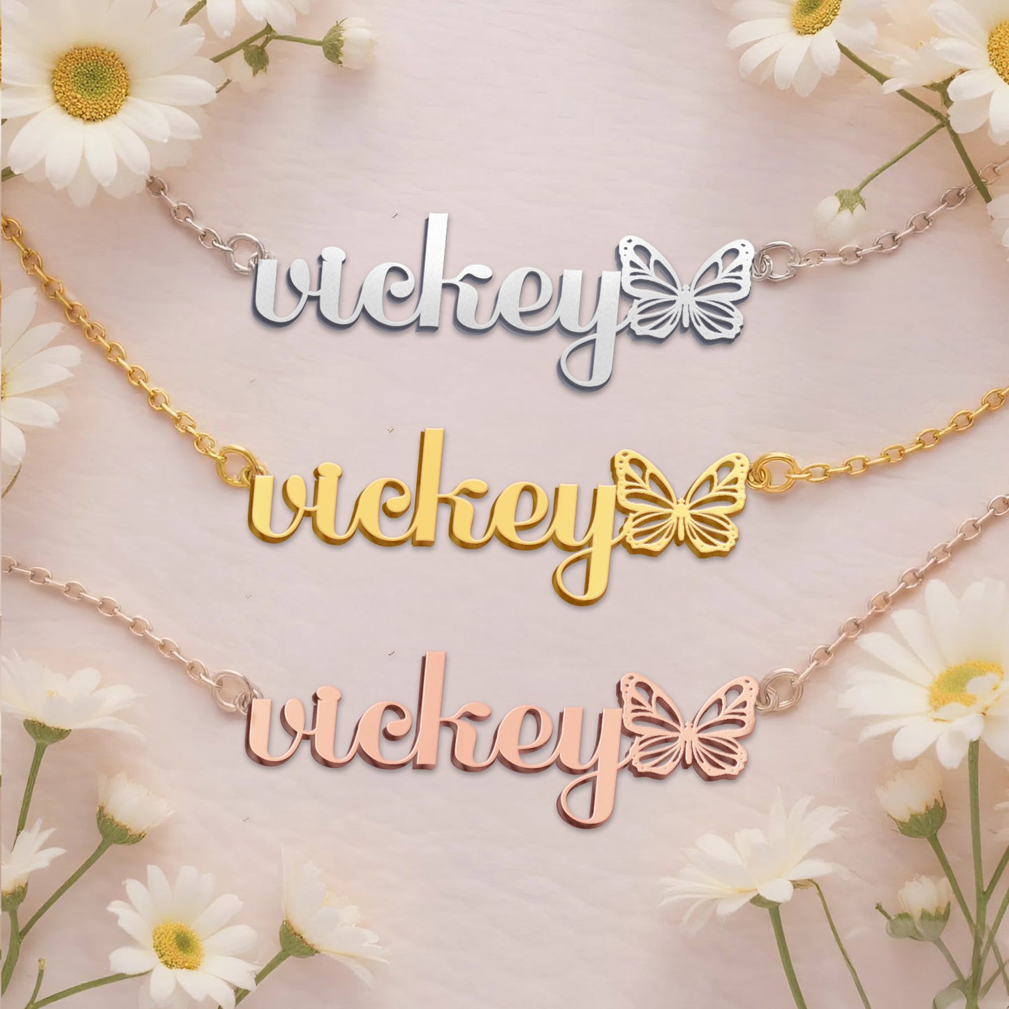 VICKEY  TTX22 Personalized Name Necklace – Perfect Gift