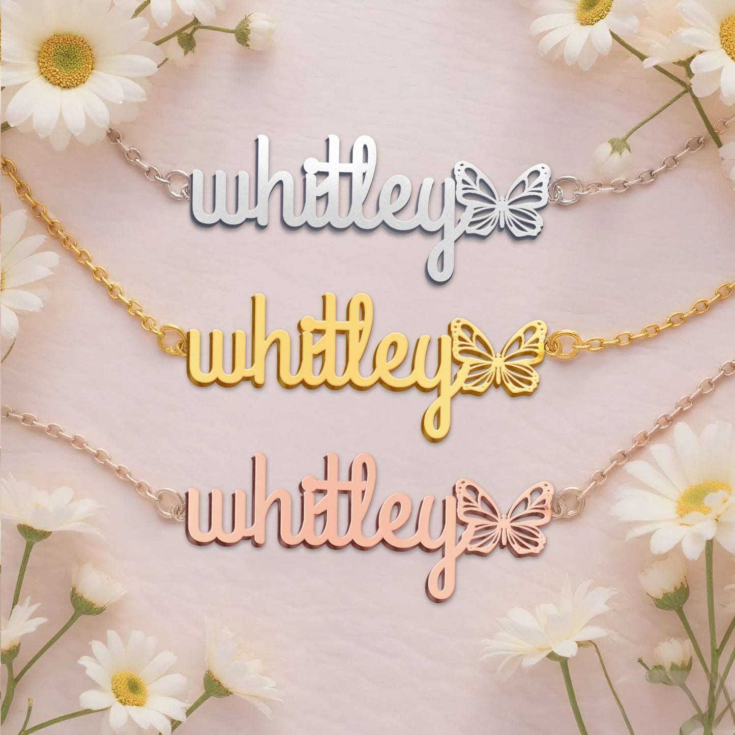 WHITLEY  TTL01 Personalized Name Necklace – Perfect Gift