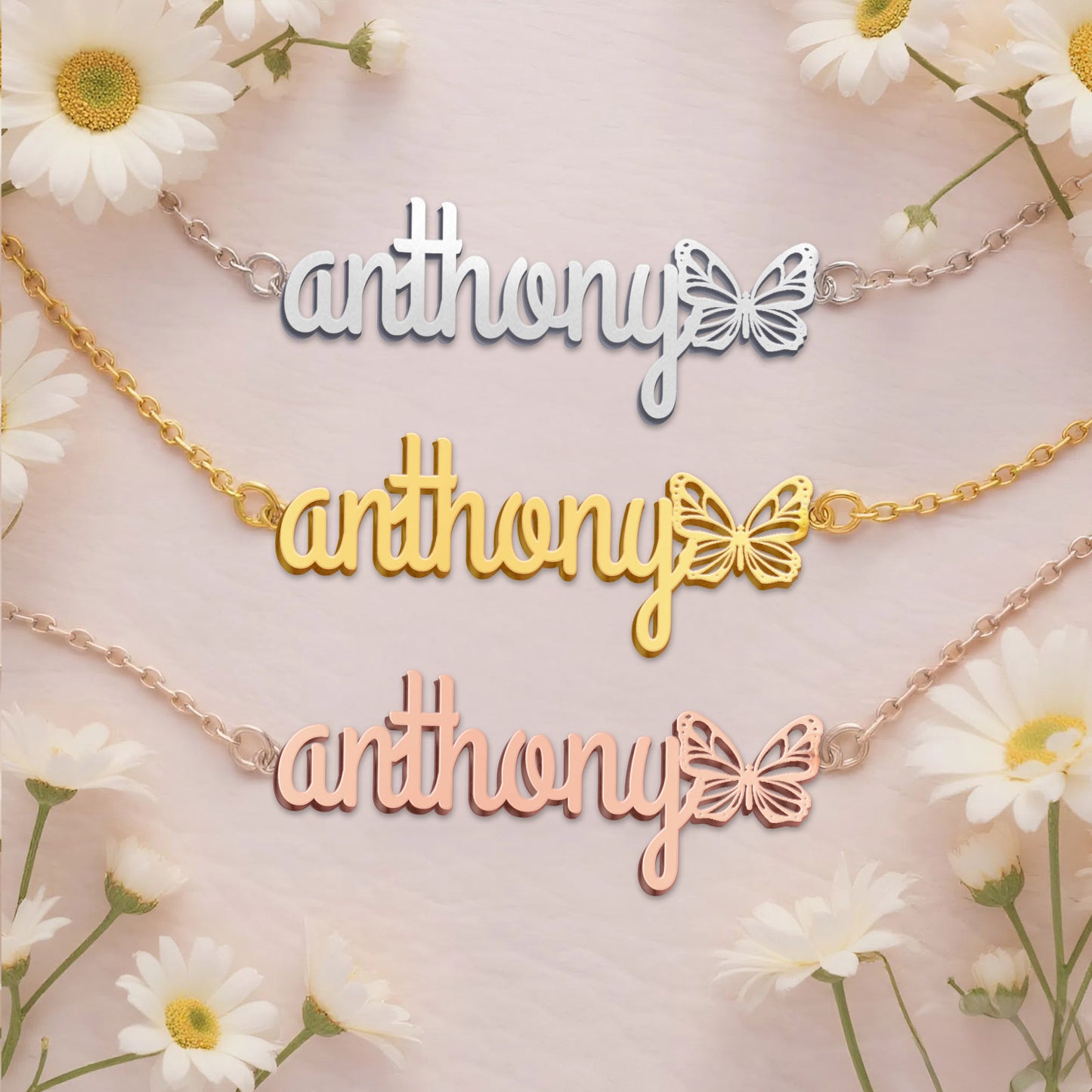 ANTHONY  TTL01 Personalized Name Necklace – Perfect Gift