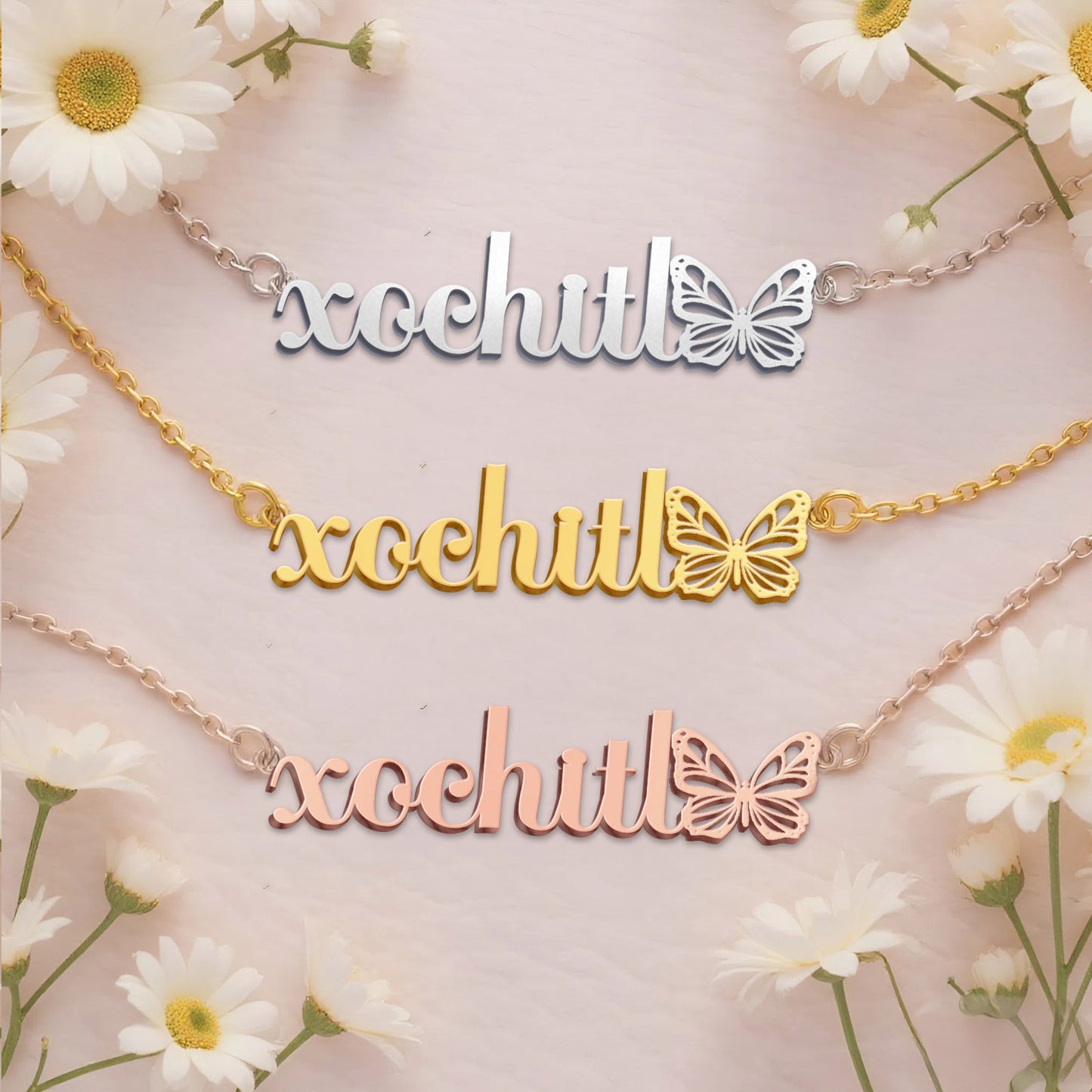 XOCHITL  TTX22 Personalized Name Necklace – Perfect Gift
