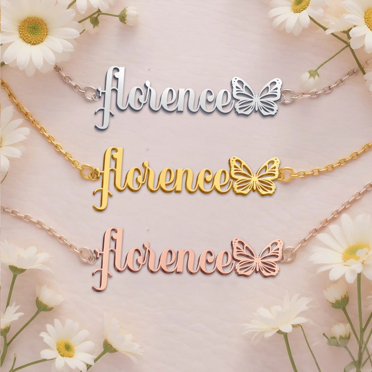 FLORENCE  TTX22 Personalized Name Necklace – Perfect Gift