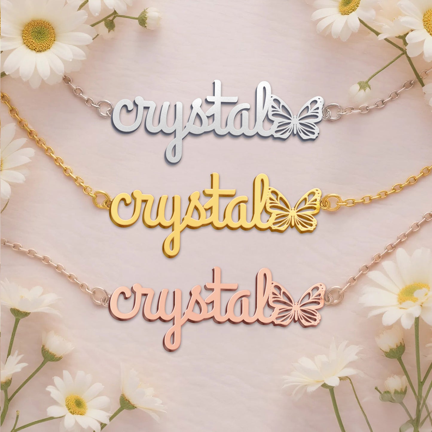 CRYSTAL  TTL01 Personalized Name Necklace – Perfect Gift