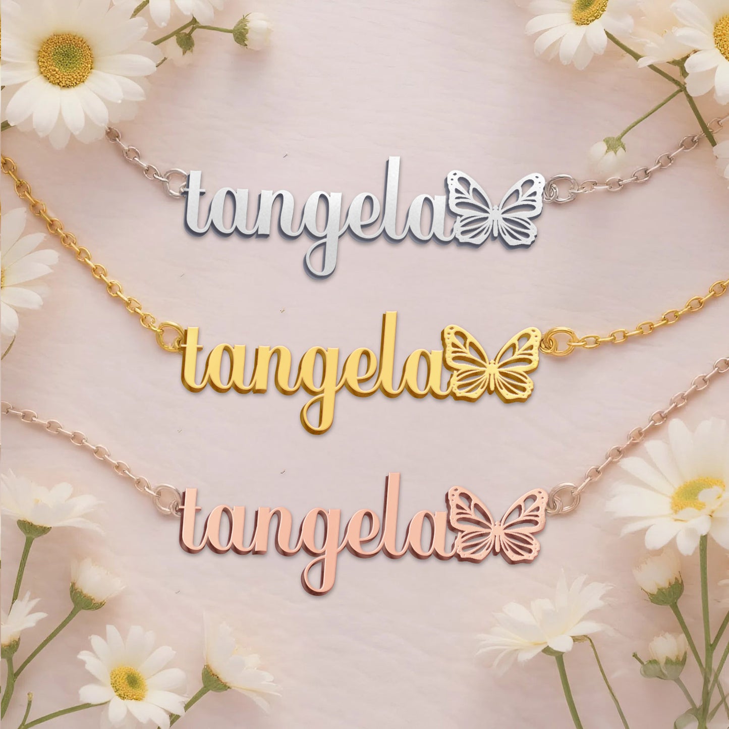 TANGELA  TTX22 Personalized Name Necklace – Perfect Gift