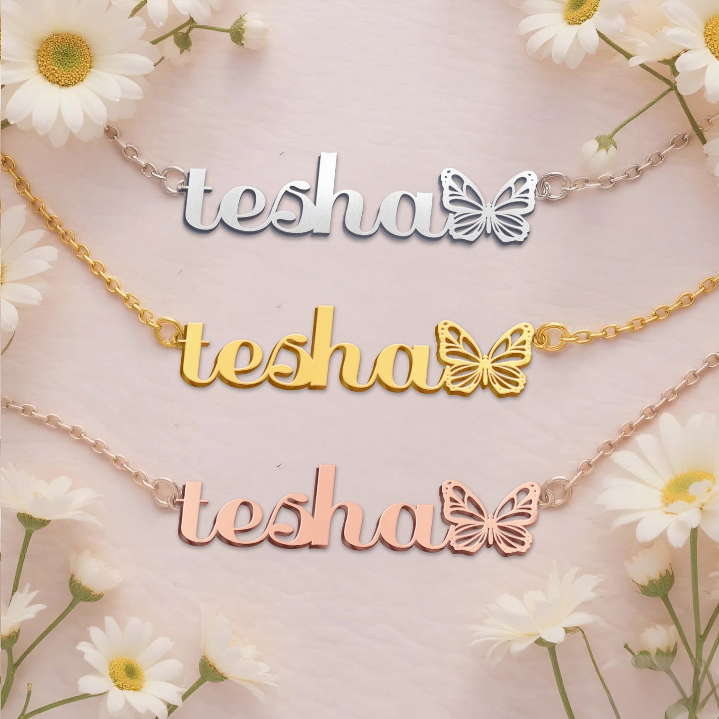 TESHA  TTX22 Personalized Name Necklace – Perfect Gift