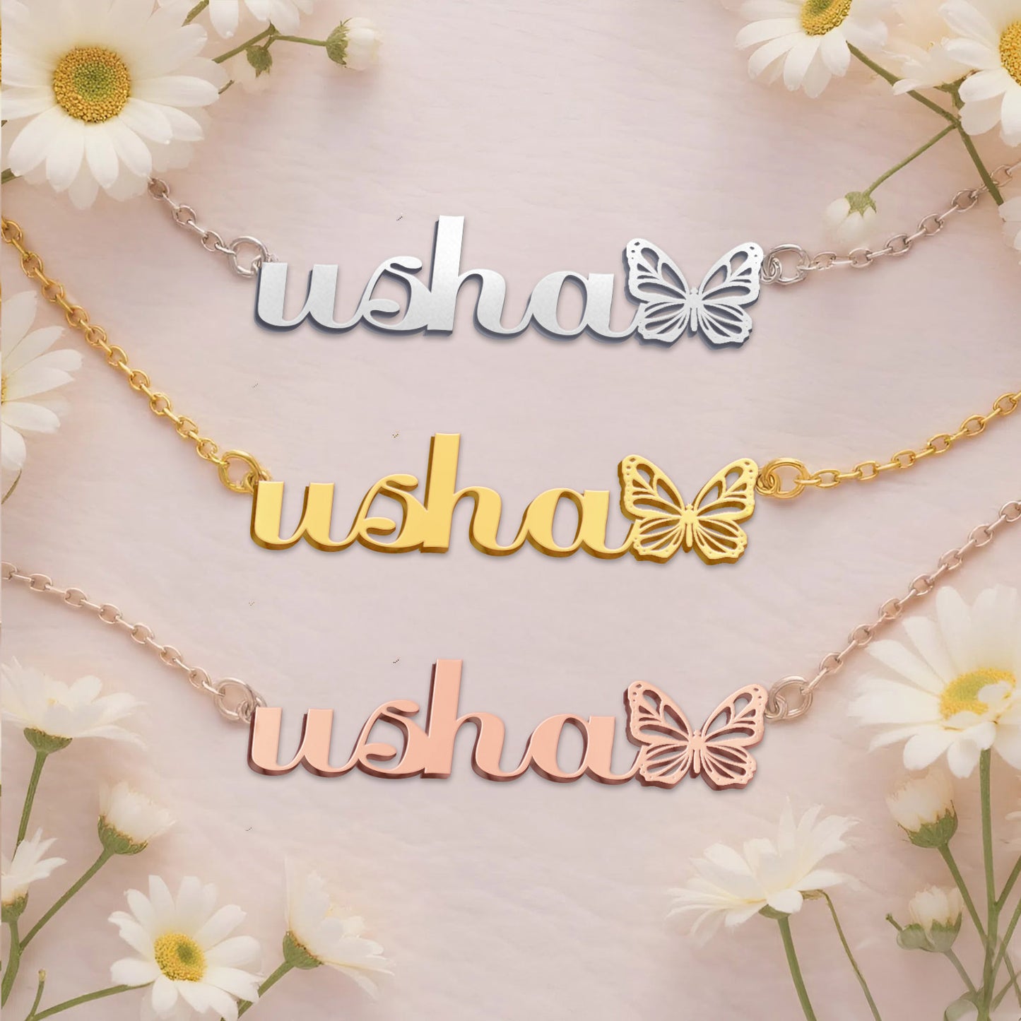 USHA  TTX22 Personalized Name Necklace – Perfect Gift