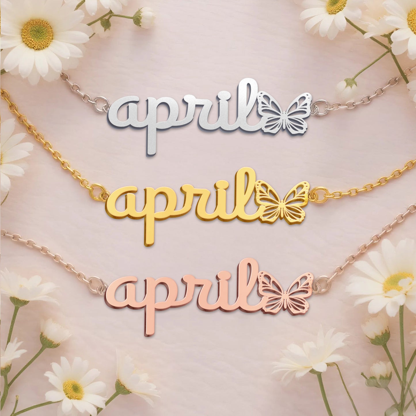 APRIL  TTL01 Personalized Name Necklace – Perfect Gift