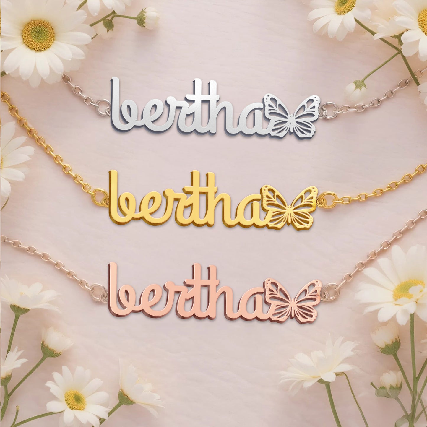 BERTHA  TTL01 Personalized Name Necklace – Perfect Gift