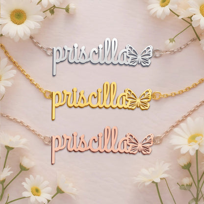 PRISCILLA  TTL01 Personalized Name Necklace – Perfect Gift